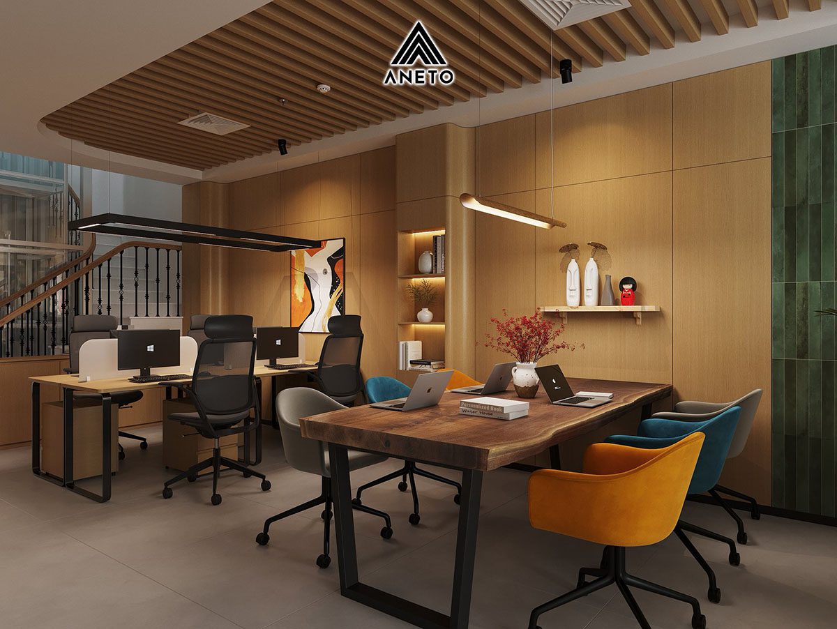 Dự án thiết kế tầng 1 văn phòng làm việc – tiếp khách tại Vinhome Ocean Park