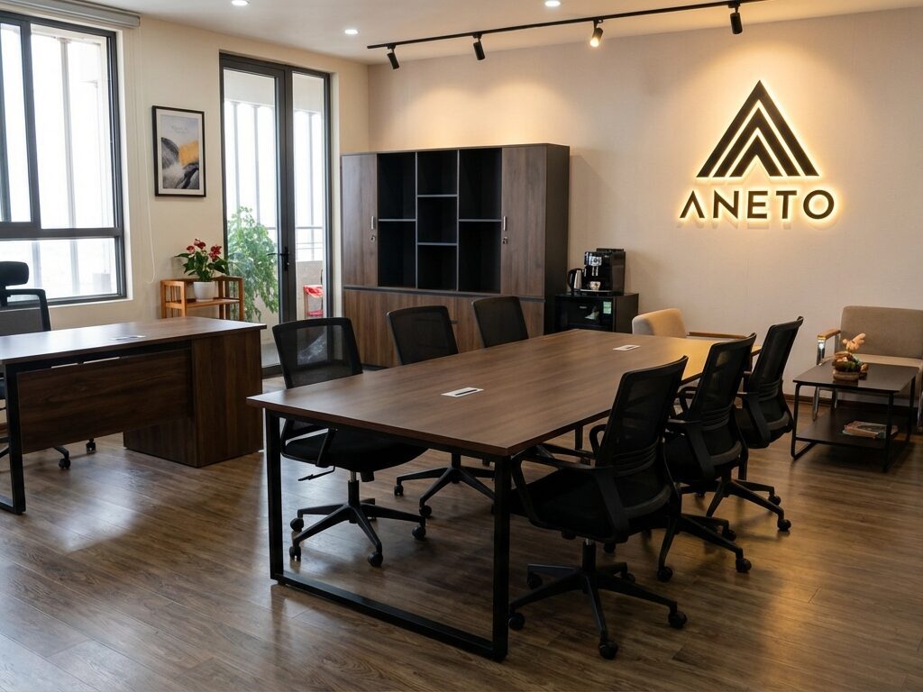 ANETO HOÀN THIỆN DỰ ÁN CUNG CẤP NỘI THẤT VĂN PHÒNG TẠI TÒA NHÀ HỖN HỢP THÁP DOANH NHÂN HÀ ĐÔNG