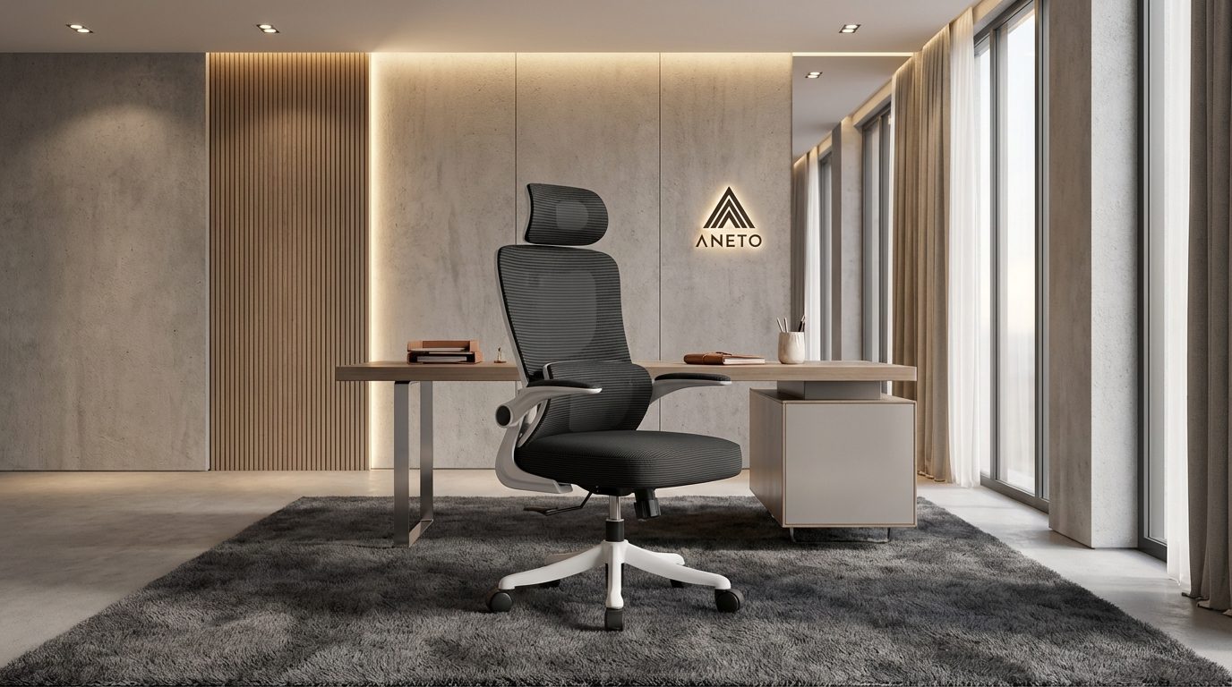 Ghế công thái học ANETO lưng lưới tựa đầu chỉnh linh hoạt OC0445123 Ghế công thái học ANETO lưng lưới tựa đầu chỉnh linh hoạt OC0445123