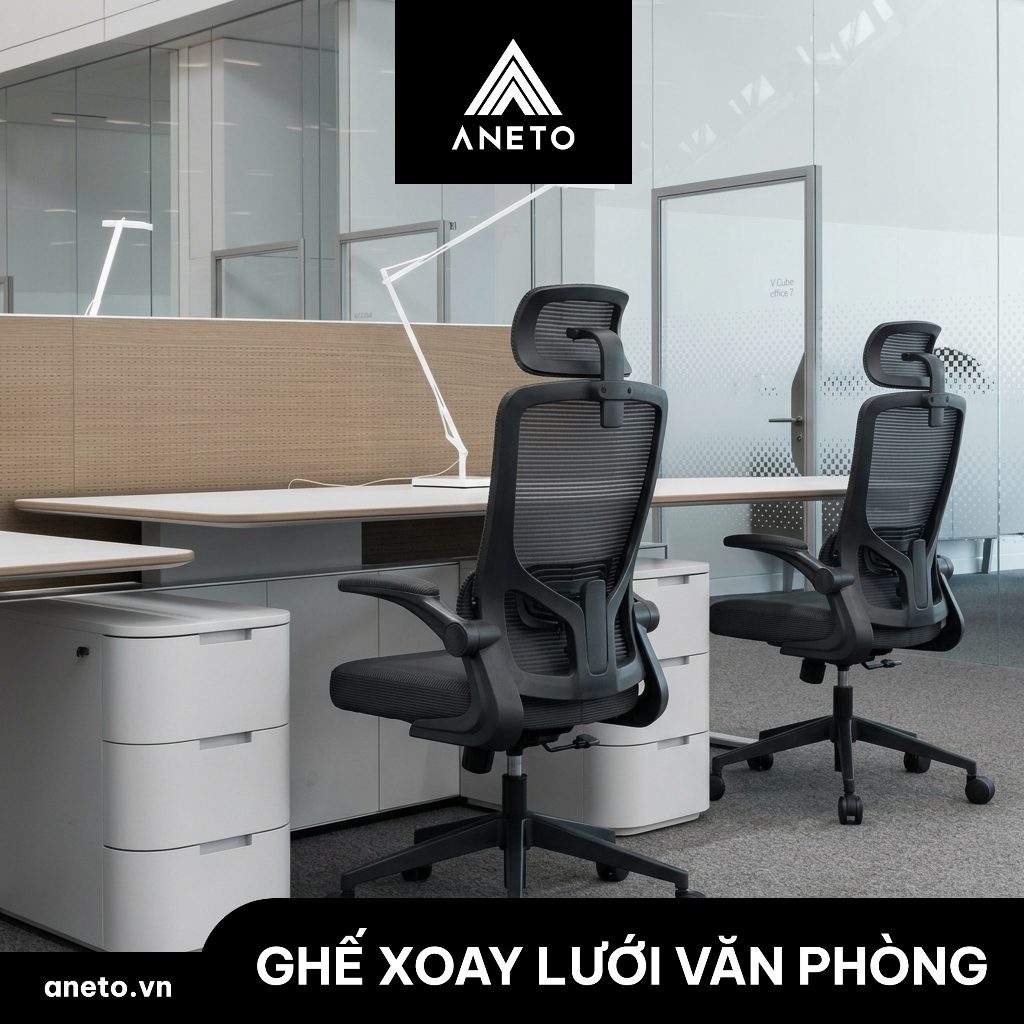 Ghế công thái học Full đen ANETO OC0445111 Ghế công thái học Full đen ANETO OC0445111