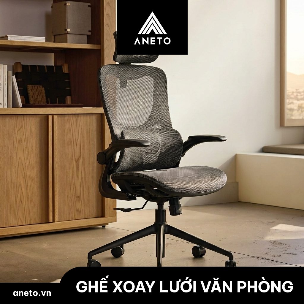 Ghế công thái học Full đen ANETO OC0445111 Ghế công thái học Full đen ANETO OC0445111