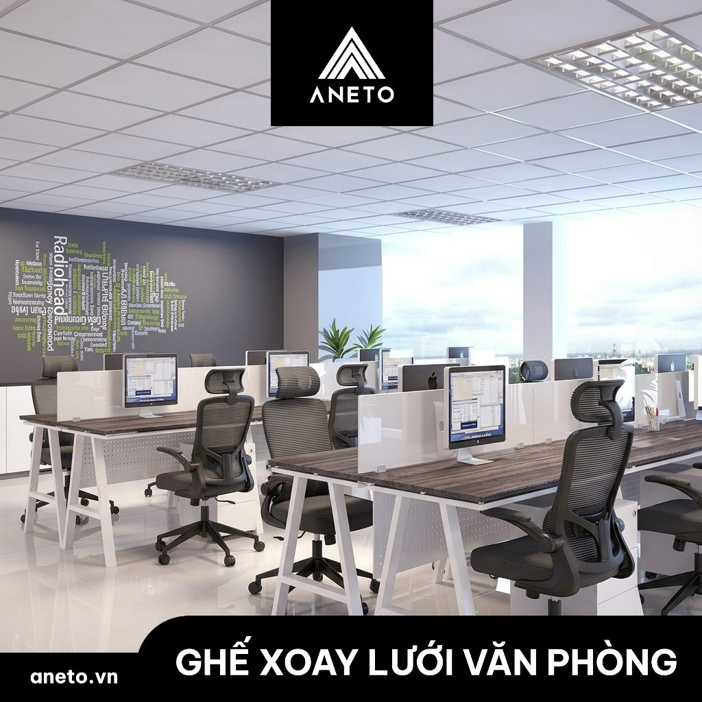 Ghế công thái học Full đen ANETO OC0445111 Ghế công thái học Full đen ANETO OC0445111