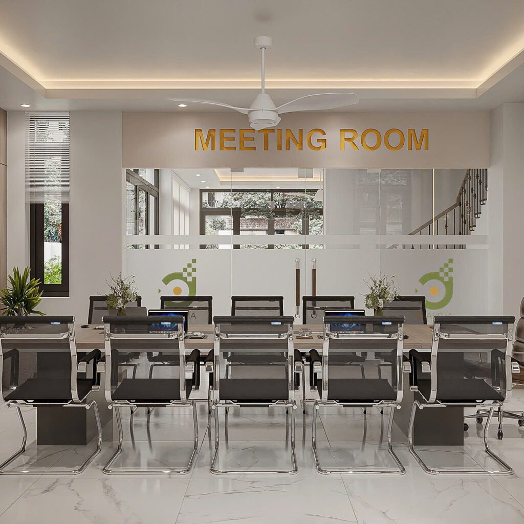 Thiết kế phòng họp hiện đại: Tối ưu không gian cho trao đổi, sáng tạo và ra quyết định Thiết kế phòng họp hiện đại: Tối ưu không gian cho trao đổi, sáng tạo và ra quyết định