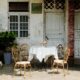 Ghế Bistro Retro Khung Sắt Gỗ Ép - GC29984