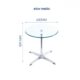 Bàn cà phê kính cường lực cao cấp, khung sắt BB30504