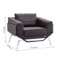 Sofa đơn da hiện đại ANETO SI31658