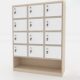 Tủ Locker Gỗ 12 Ngăn 3 Khoang TL32957