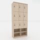 Tủ Locker Gỗ Đa Năng 9 Cánh, 3 Khoang - TL32964