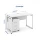 Bàn làm việc văn phòng 1m2 ANETO WK33924