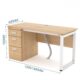Bàn làm việc văn phòng 1m2 WK33905