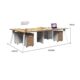 Cụm bàn làm việc 4 người hiện đại ANETO WC34549