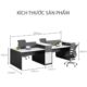 Cụm bàn làm việc 2 người ANETO WC34595