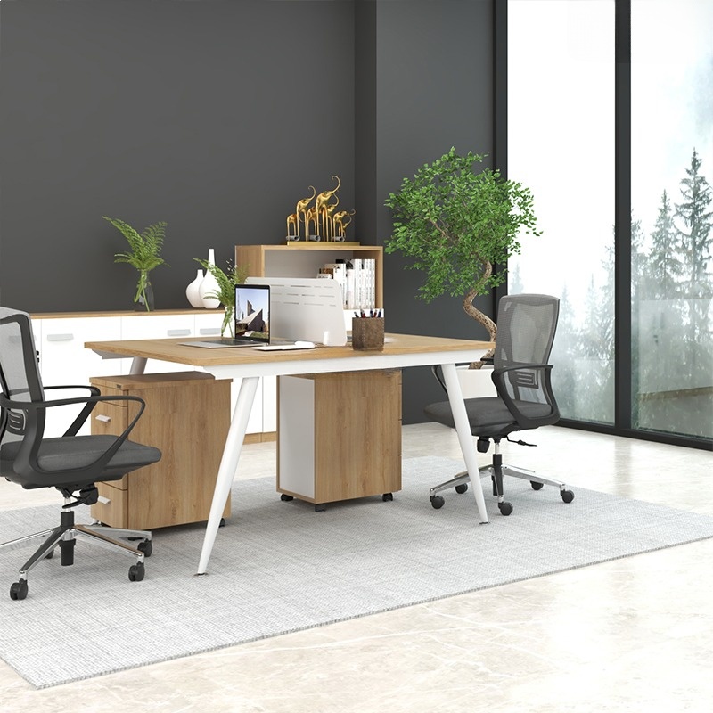 Cụm Bàn Làm Việc 2 Người Chân Tròn W234963