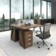 Cụm Bàn Làm Việc 2 Người Chân Tròn W234963