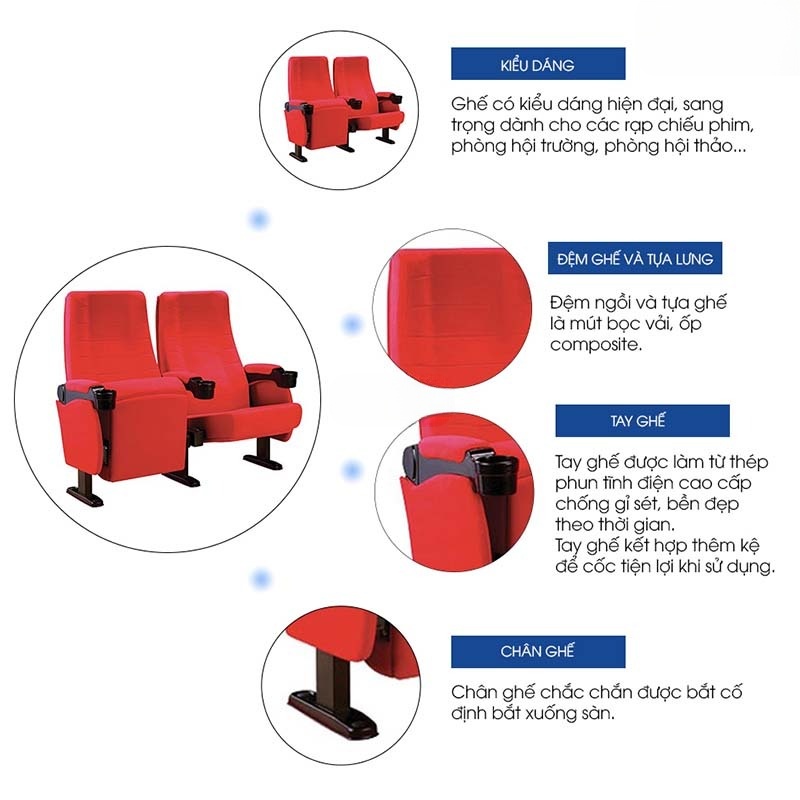 Ghế Rạp Chiếu Phim ANETO CM36234