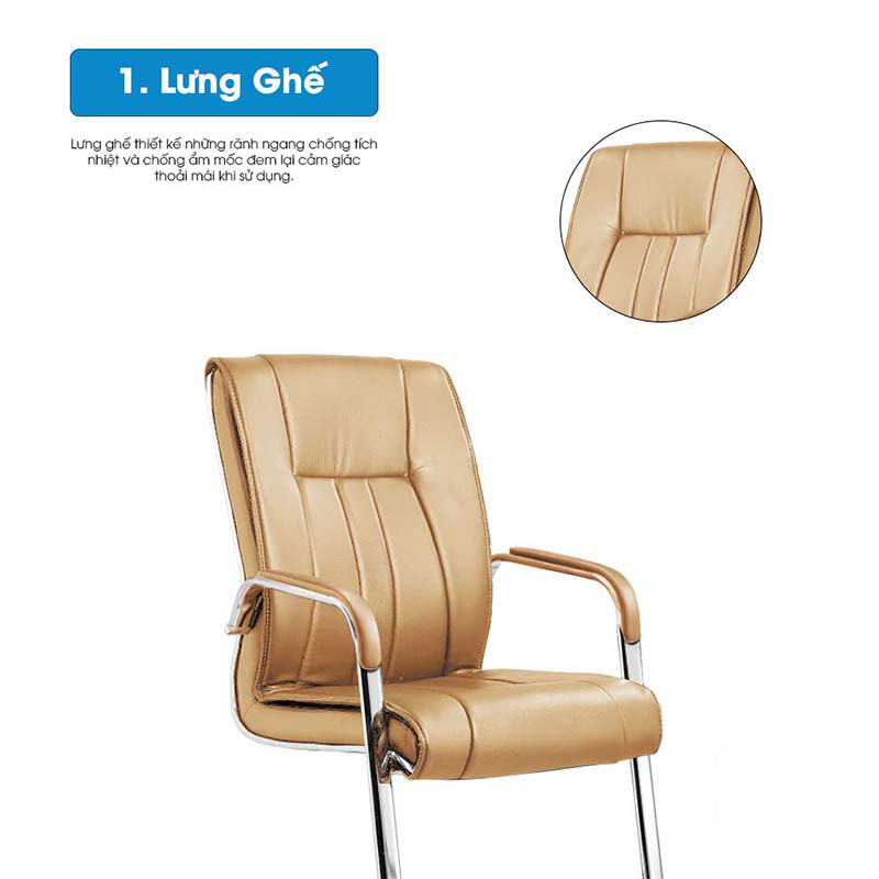 Ghế Chân Quỳ Bọc Da Cao Cấp KQ37047