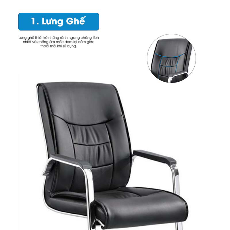 Ghế chân quỳ văn phòng da cao cấp KQ37041 Ghế chân quỳ văn phòng da cao cấp KQ37041