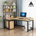 ưu điểm bàn văn phòng làm việc liền giá sách