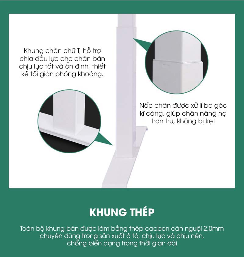 Bàn nâng hạ chiều cao thông minh ANETO AD33443