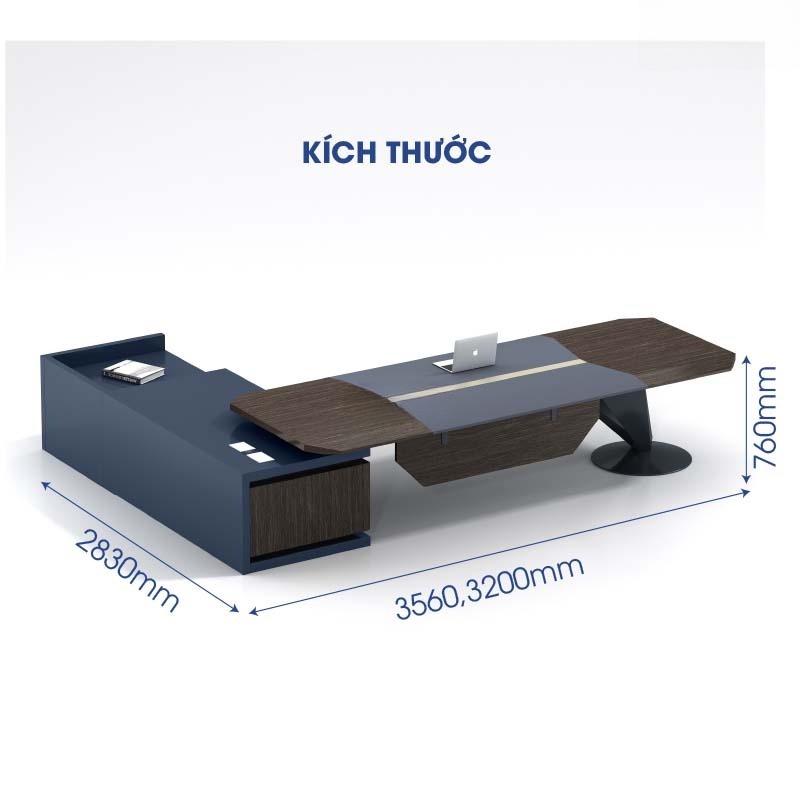 Bàn Giám Đốc Cao Cấp 3m2 MS36133