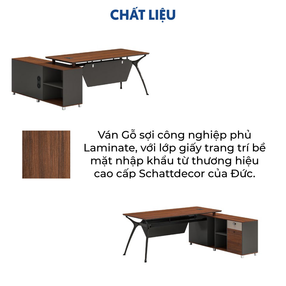 Bàn làm việc giám đốc sang trọng MS36165