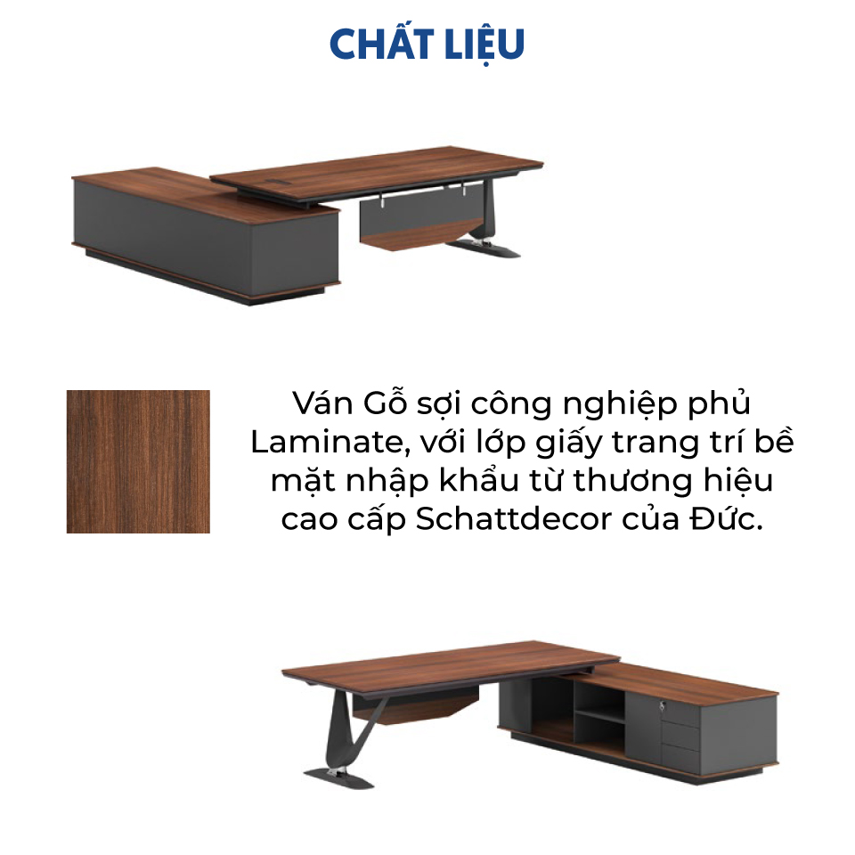 Bàn Giám Đốc 2m4 Cao Cấp MS36157