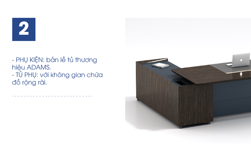 Bàn giám đốc cao cấp 2m6 MS36137