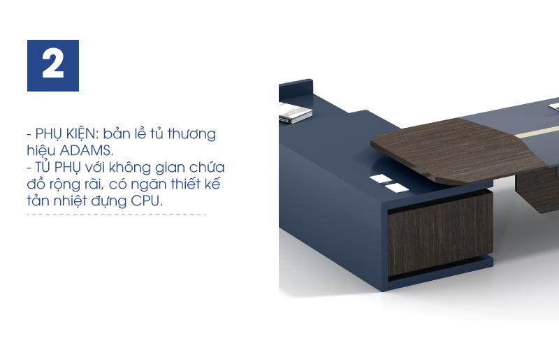 Bàn Giám Đốc Cao Cấp 3m2 MS36133