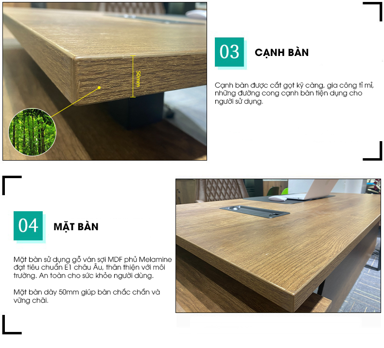 Bàn Giám Đốc 1m8 cao cấp MS36129