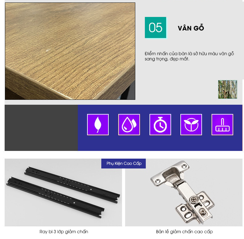 Bàn Giám Đốc 1m8 cao cấp MS36129