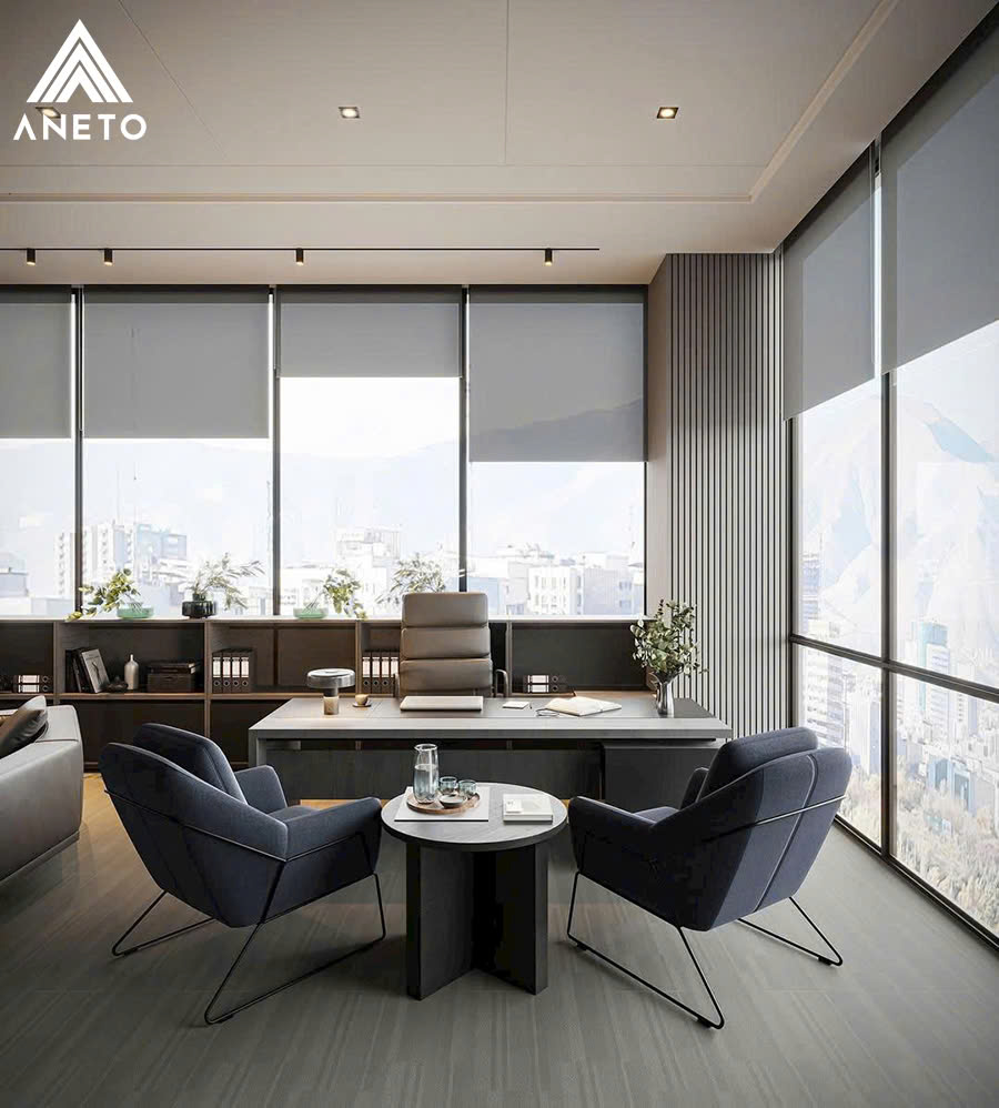 Thiết kế văn phòng làm việc giao dịch 90m2