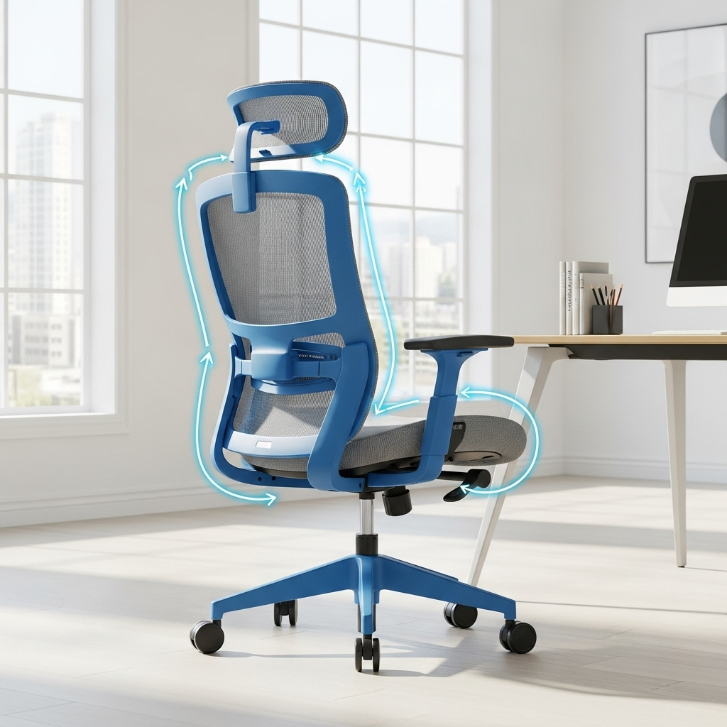 Ghế chân quỳ da văn phòng KQ36776